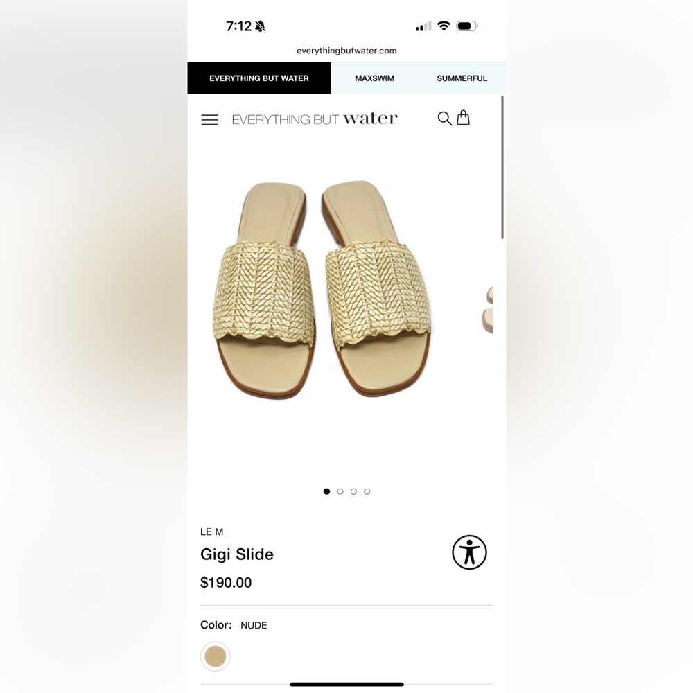 NIB - Everything but Water Gigi Slide 
OPEN TO OFFERS